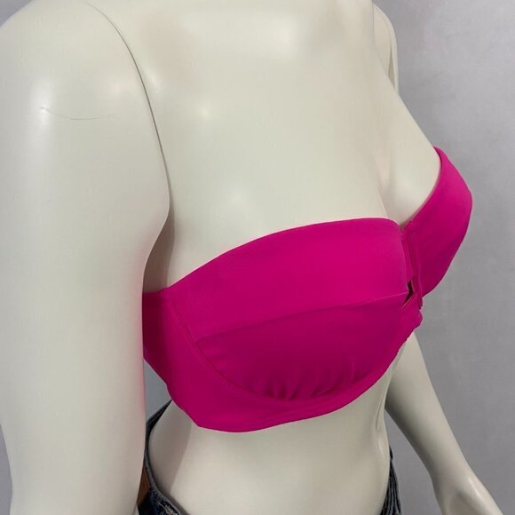 Sundazed Women's Strapless Bra Size Bikini Top Abbi Double Strap Pink Sz 32 DD - Picture 4 of 6